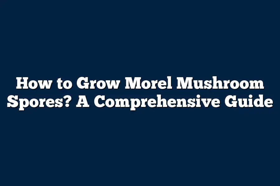 How to Grow Morel Mushroom Spores? A Comprehensive Guide