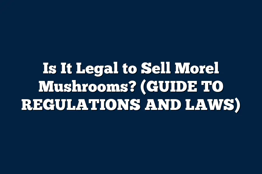 Is It Legal to Sell Morel Mushrooms? (GUIDE TO REGULATIONS AND LAWS