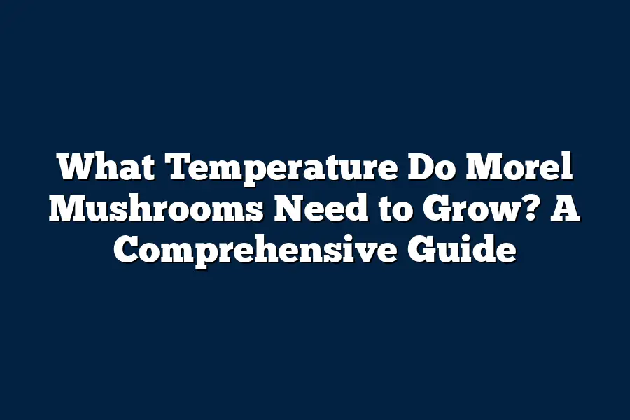 What Temperature Do Morel Mushrooms Need to Grow? A Comprehensive Guide
