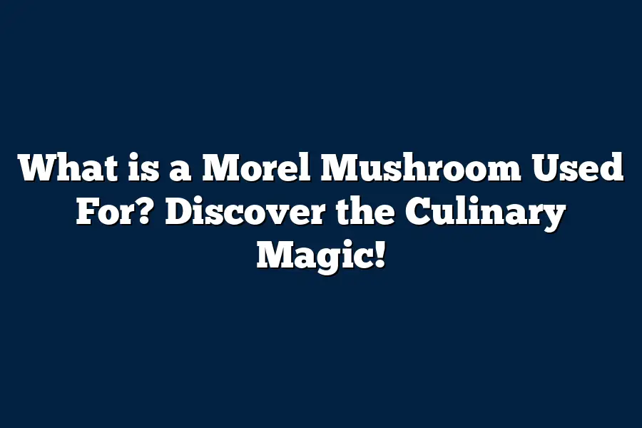 What is a Morel Mushroom Used For? Discover the Culinary Magic!